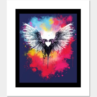 Aesthetic Y2k Fairy Wings Heart Alt Grunge Posters and Art